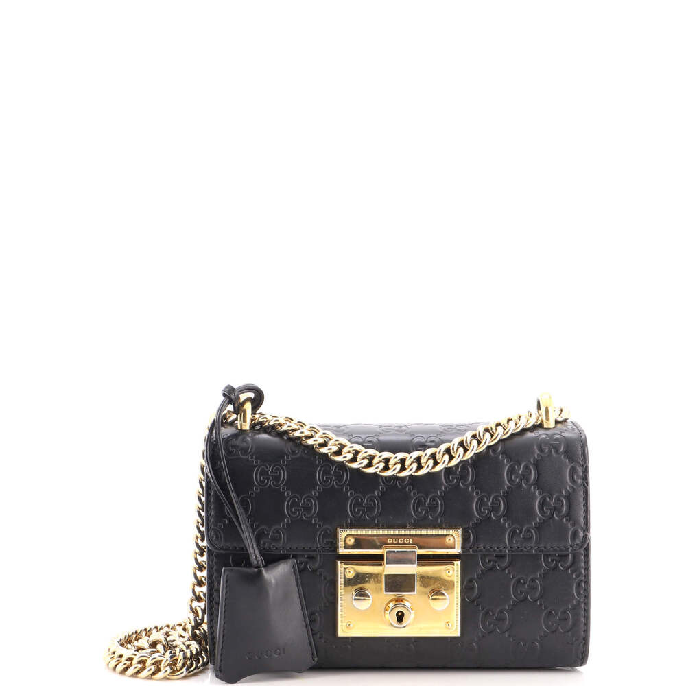 Gucci Small Padlock Shoulder Bag Guccissima Leather